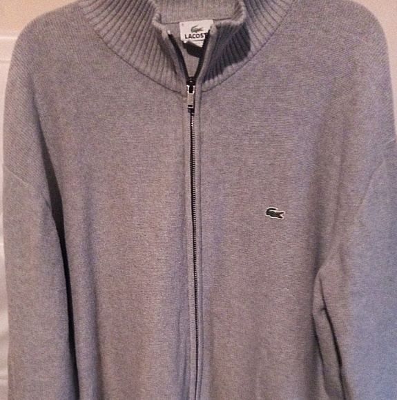 lacoste full zip sweater